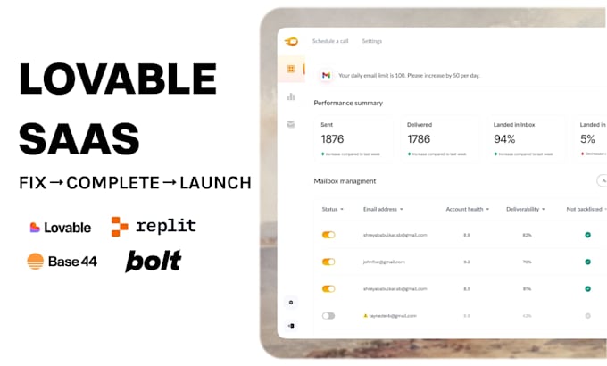 fix, complete and launch your lovable or vibe coded saas