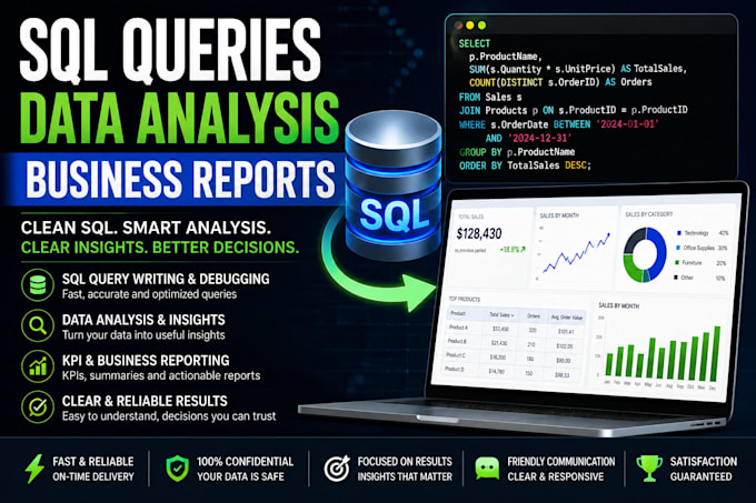 write sql queries and analyze your data