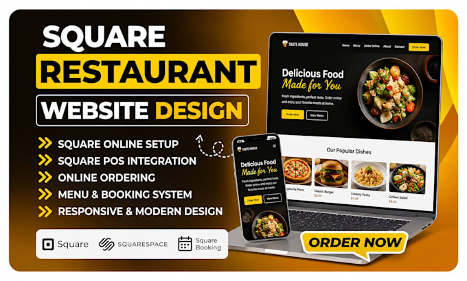 square restaurant business website square online square pos redesign squarespace