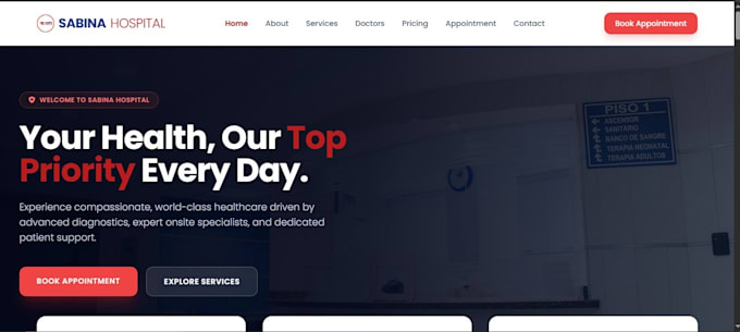build a professional hospital website with booking system