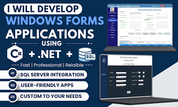 develop c sharp dot net windows forms desktop applications