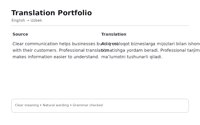 translate uzbek english german