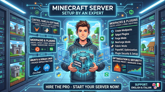 build, configure, and optimize your professional minecraft server