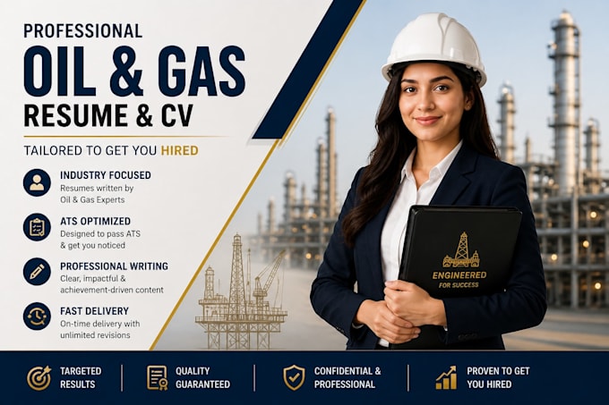 write a professional oil and gas resume and CV
