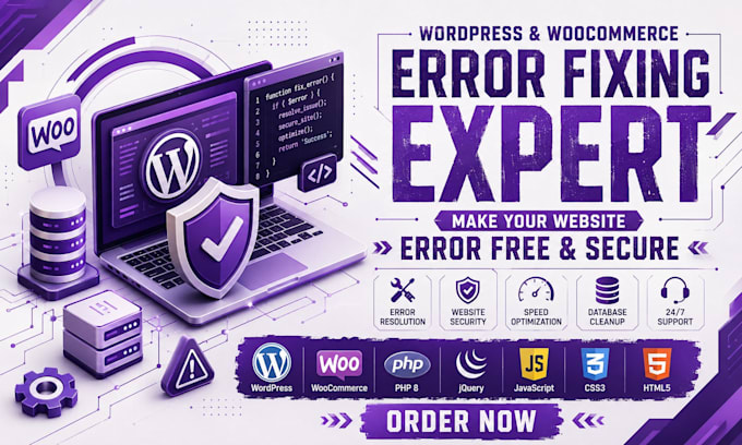 solve all wordpress technical errors and bugs