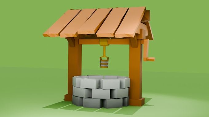design stylized low poly 3d game assets and props