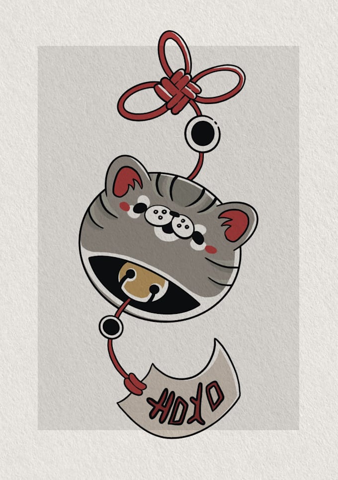 draw your pet as a good luck key chain