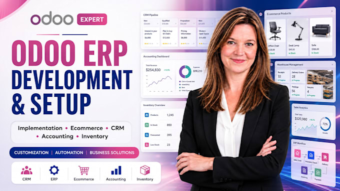 fix implement odoo erp ecommerce crm accounting inventory odoo customization