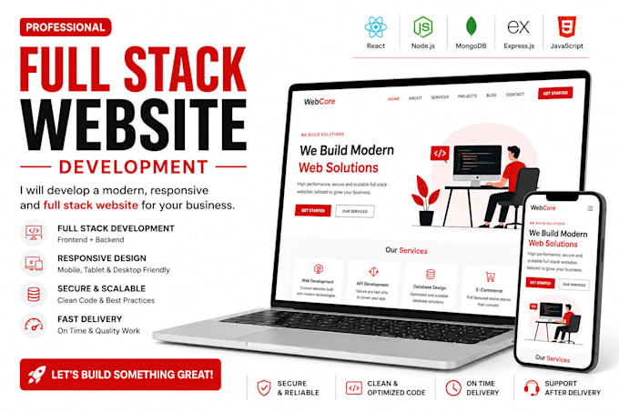 develop a full stack website