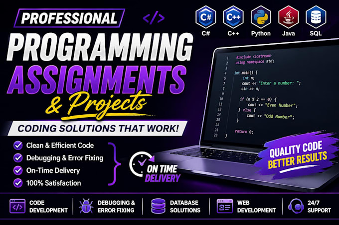 develop debug your programming projects and coding tasks