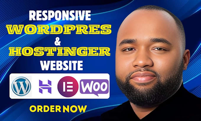 hostinger website design, wordpress website with elementor or ecommerce store