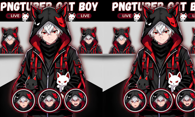 design unique pngtuber model for streaming veadotube setup and vtuber model