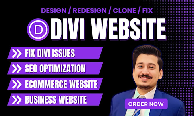 develop wordpress divi website, divi theme, divi builder, divi customization