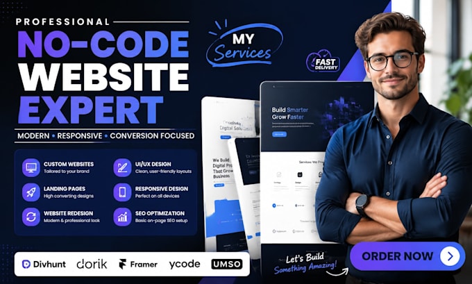 design divhunt dorik framer ycode umso responsive website ui ux landing page