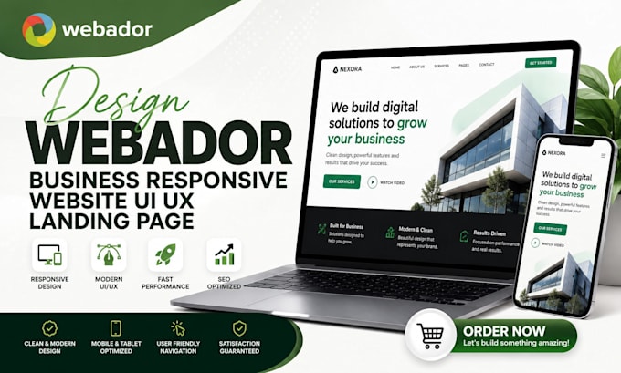 design webador business responsive website ui ux landing page