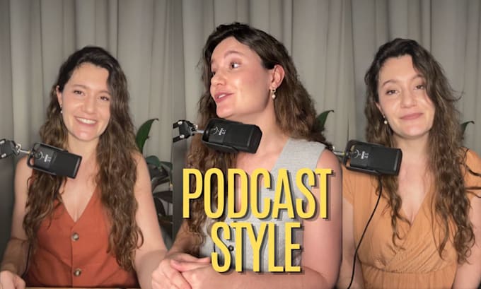 create a podcast style video for social media