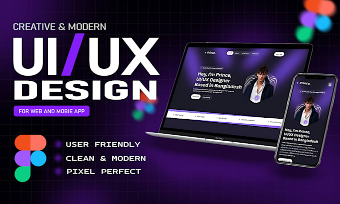 design a modern landing page UI UX in figma