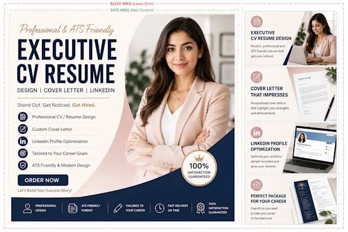 create executive ceo manager cv resume design build cover letter linkedin update