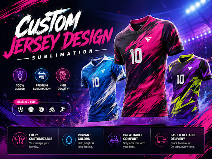 do custom jersey design or sublimation design