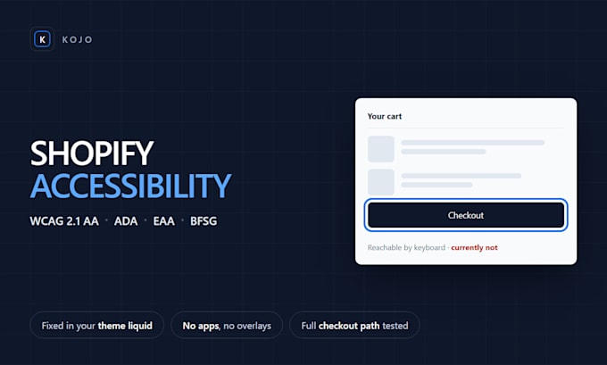 audit and fix shopify store accessibility for wcag ada and eaa