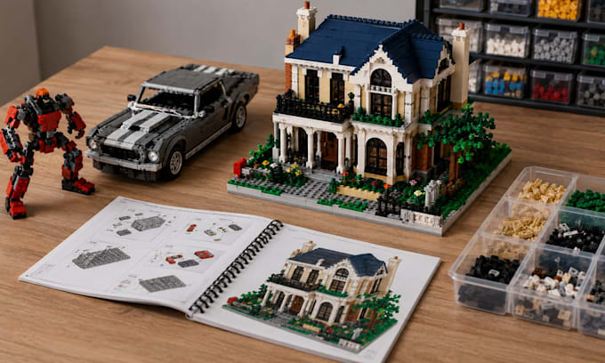 create custom lego moc designs with bricklink instructions and realistic renders