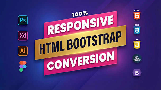 convert figma PSD xd to responsive HTML CSS