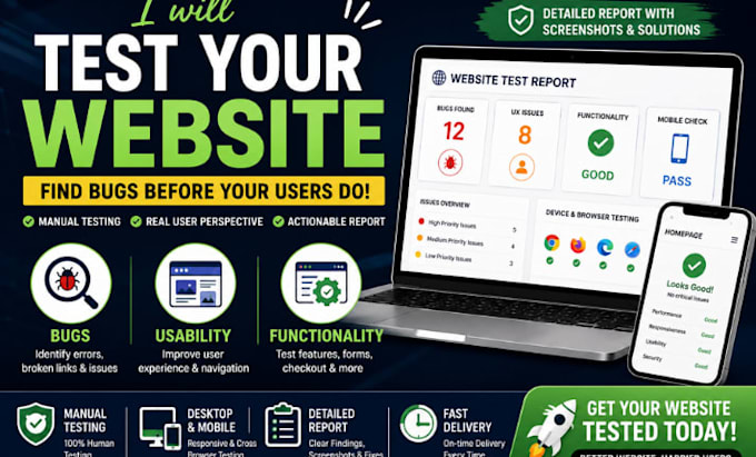 test your website for bugs usability and functionality
