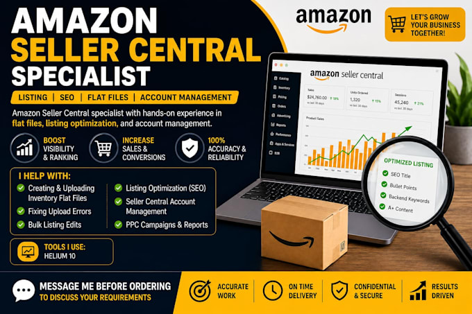 your amazon fba seller central virtual assistant for listings and research