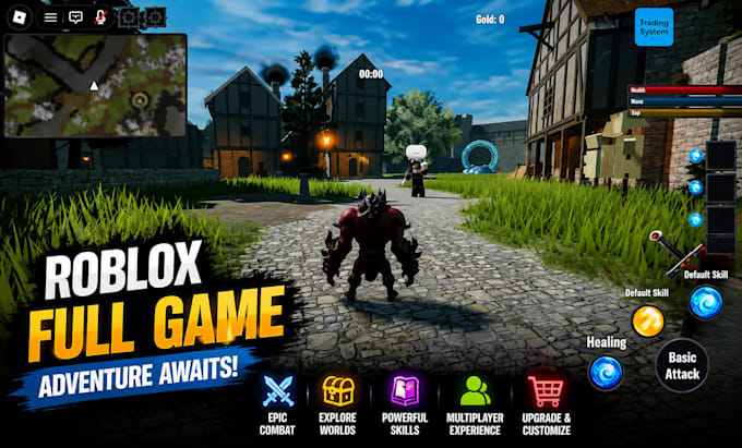 build roblox game, develop roblox game, make roblox scripts, full game, code