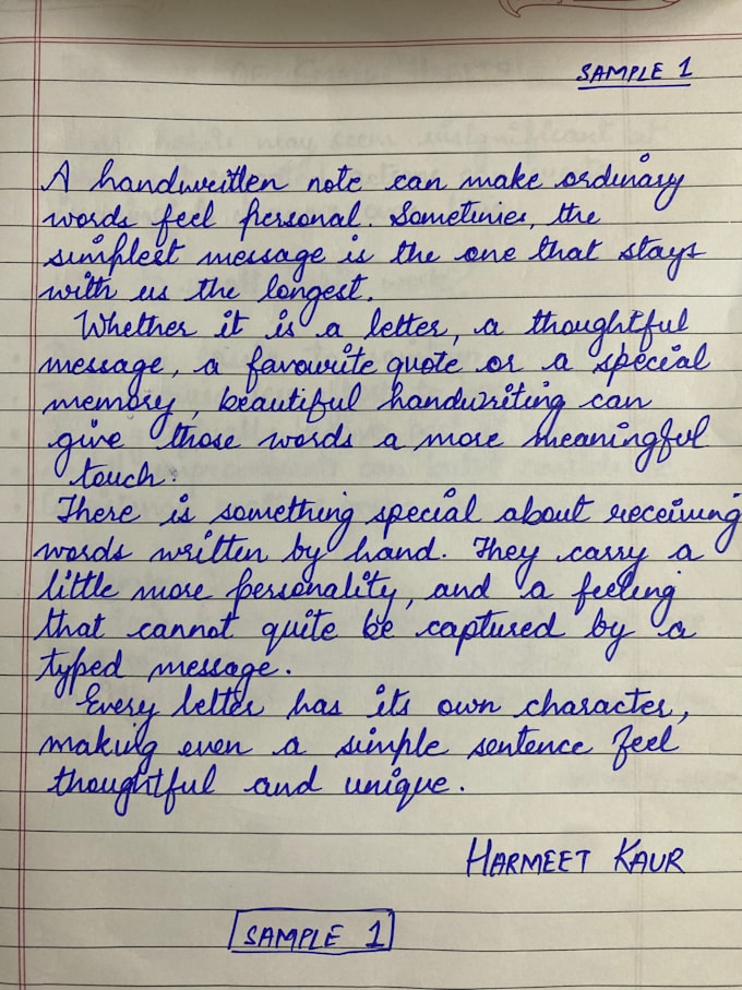 create custom handwritten notes, letters and messages in 2 styles