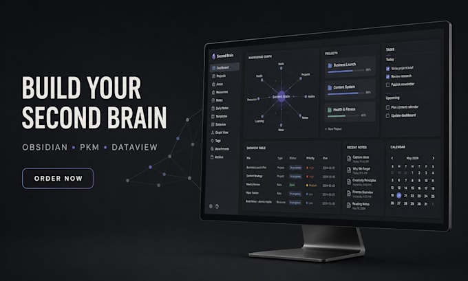 build obsidian second brain with pkm vault and dataview dashboard
