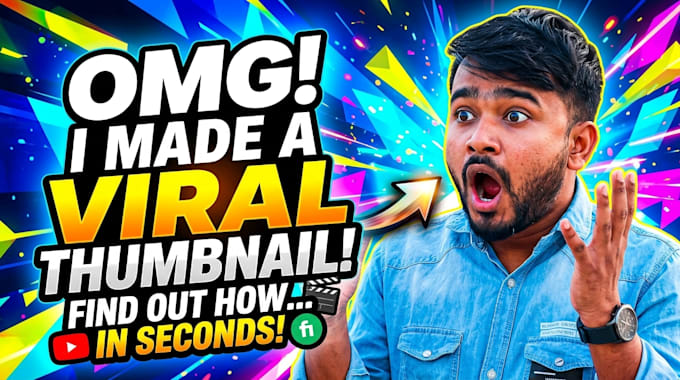 design viral clickbait youtube and facebook thumbnails
