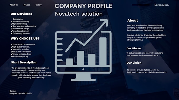 design professional company profile presentation