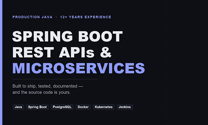 build scalable java spring boot rest apis and microservices backend