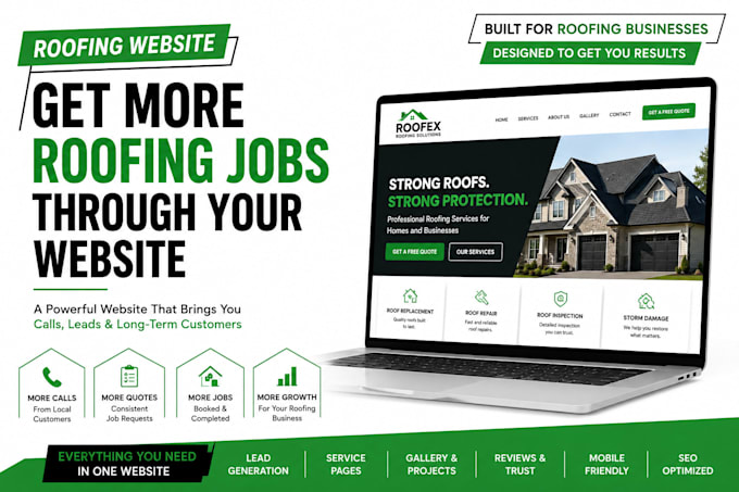 design a lead generating roofing company website