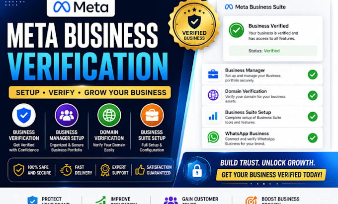 help with meta business verification and setup