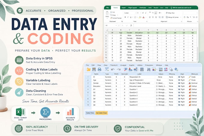 do professional spss data entry and coding
