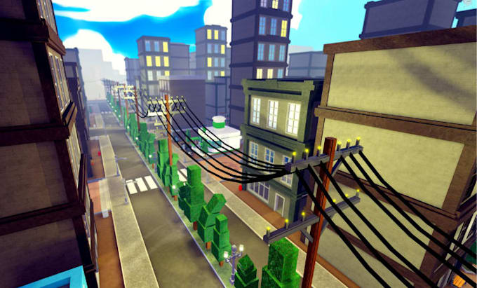 create a realistic roblox map, world, environment and 3d game map