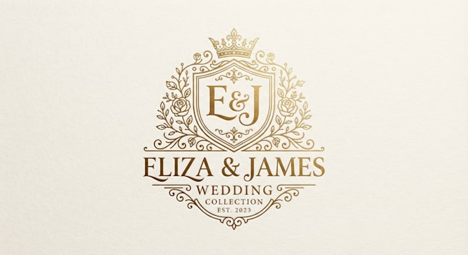 design an elegant wedding logo for your brand