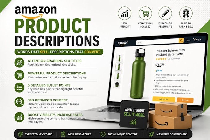write effective amazon product descriptions with SEO