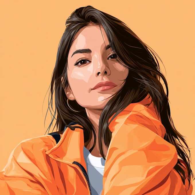 design a realistic vector cartoon portrait