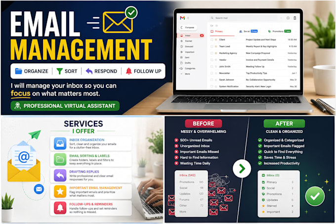 organize your emails, manage inbox and handle follow ups