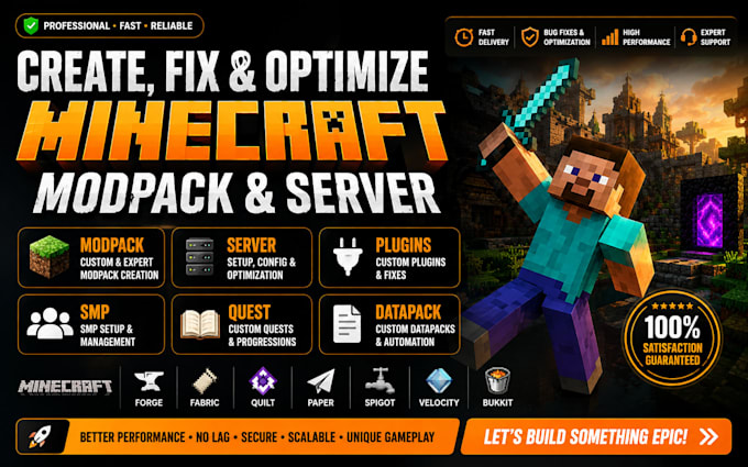 create fix or optimize modpack server minecraft plugins smp mod quest datapack
