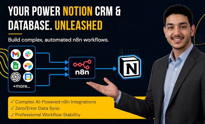 build automated n8n workflows for notion CRM