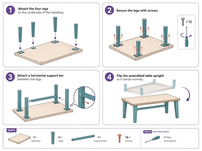 ai illustrations  for business instruction manuals