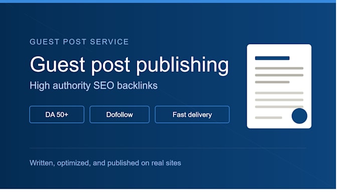 provide professional guest post outreach