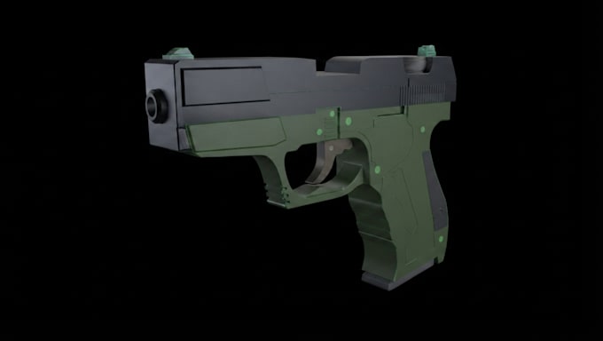 create realistic 3d weapon models for games in blender