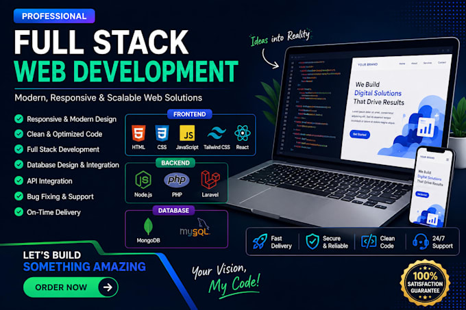 develop a modern full stack website using react nodejs