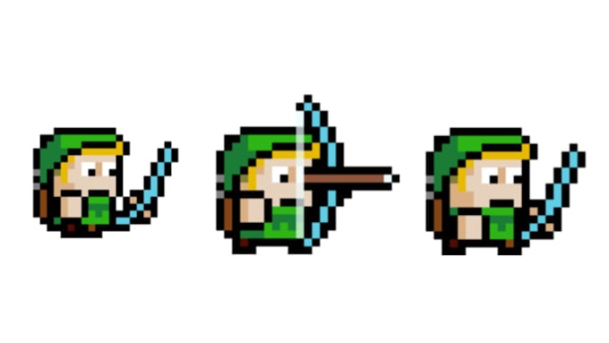 do pixel art animation, pixel sprite sheet and pixel game asset for video game