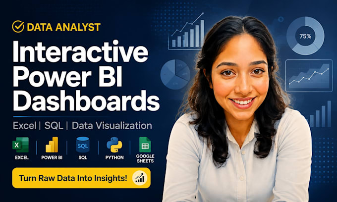 create an interactive excel power bi dashboard from raw data
